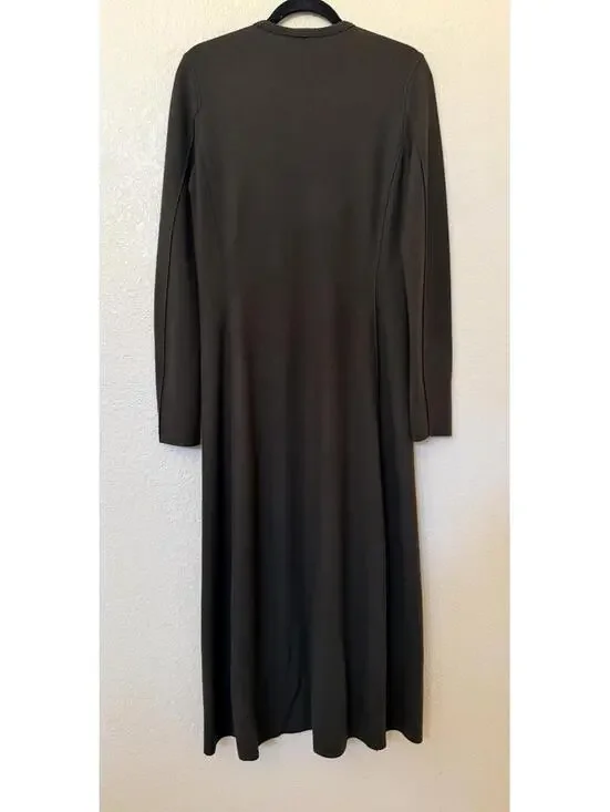 New Rag & Bone Yan Long Sleeve Wool Sweater Dress in Army Size 8 - Picture 9 of 13